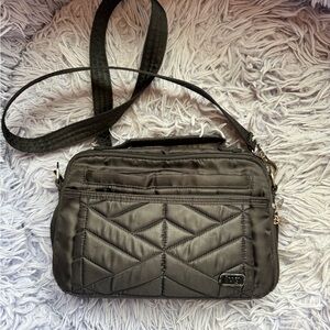 lug Scoop 2 Black Quilted Messenger Crossbody
